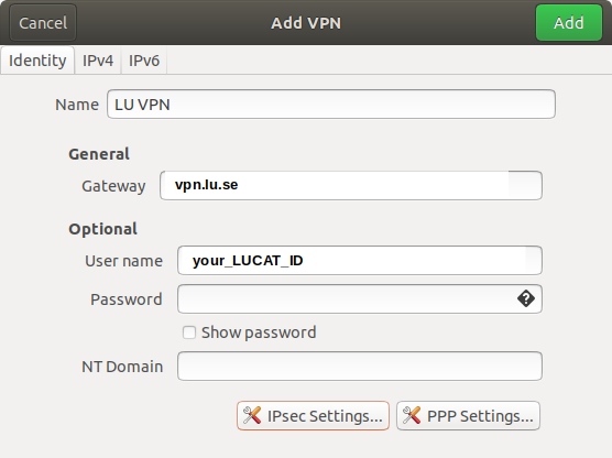 Configure VPN