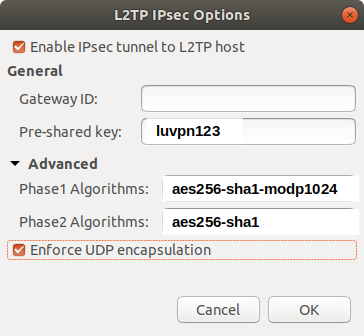 IPSec configuration