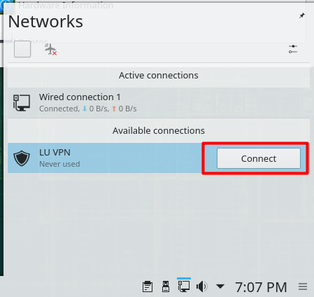 Connect to VPN