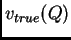 $ v_{true}(Q)$