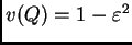 $ v(Q)=1-\varepsilon^2$